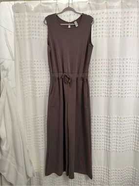 SPANX Sleeveless Drawstring Jumpsuit in Mauve